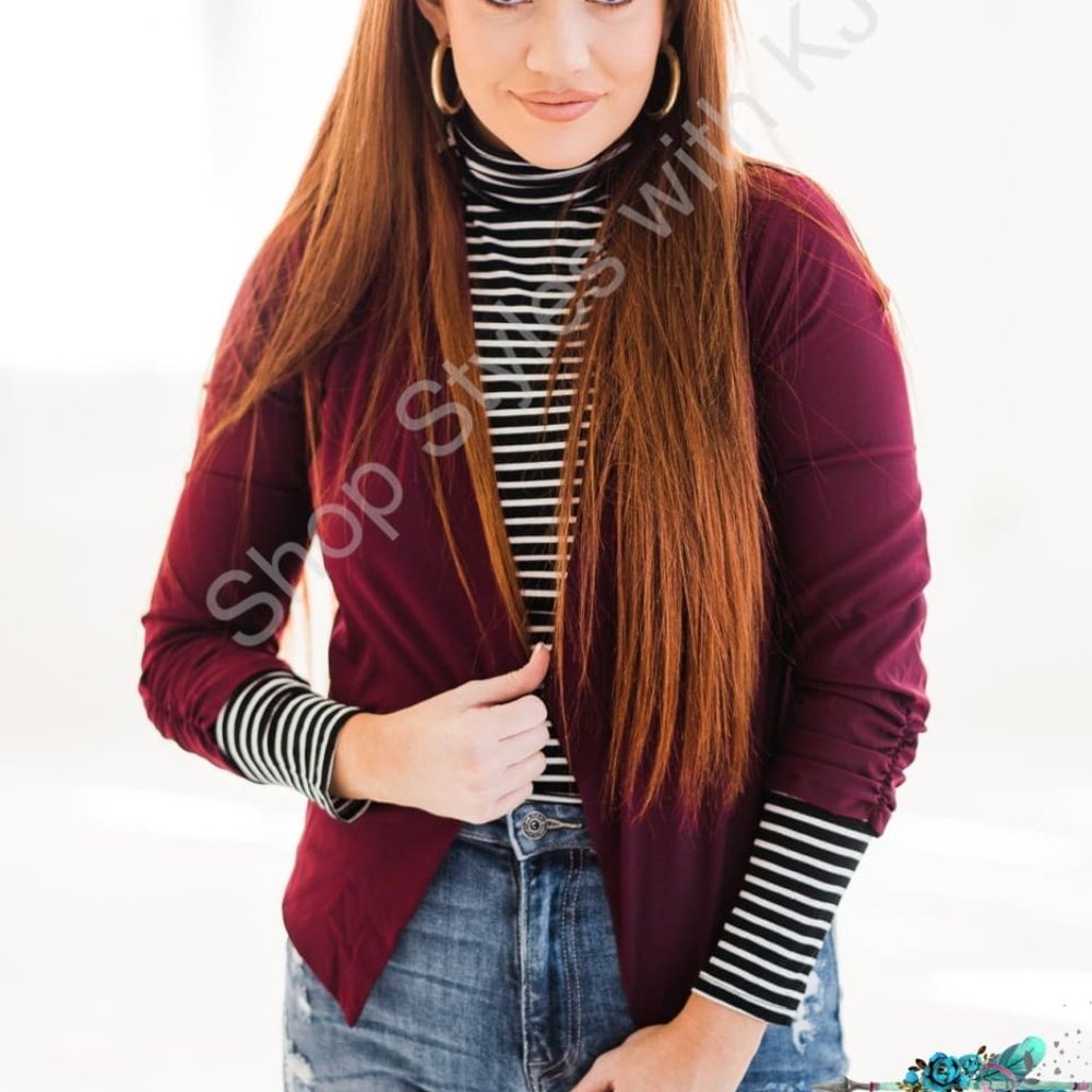 NWT Blazer In Wine - Picture 9 of 9